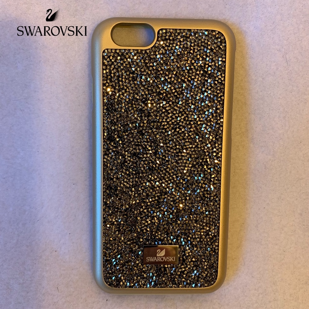 Swarovski iPhone 7 Jeweled Case Gold Crystals NWT only unsealed for photo